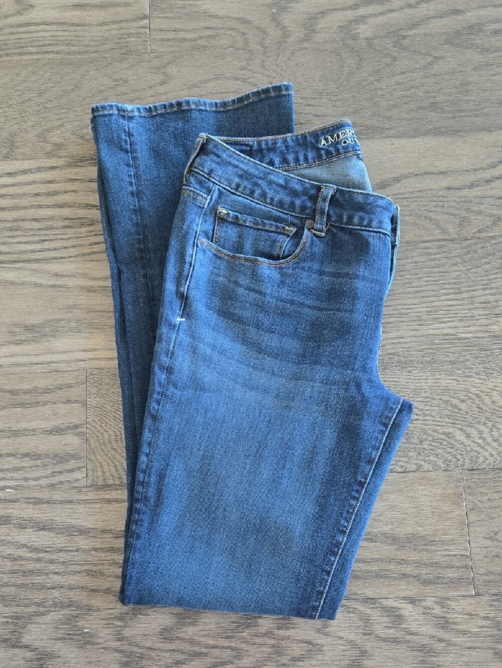 American Eagle Outfitters Blue Straight Leg Jeans - Picture 4 of 4